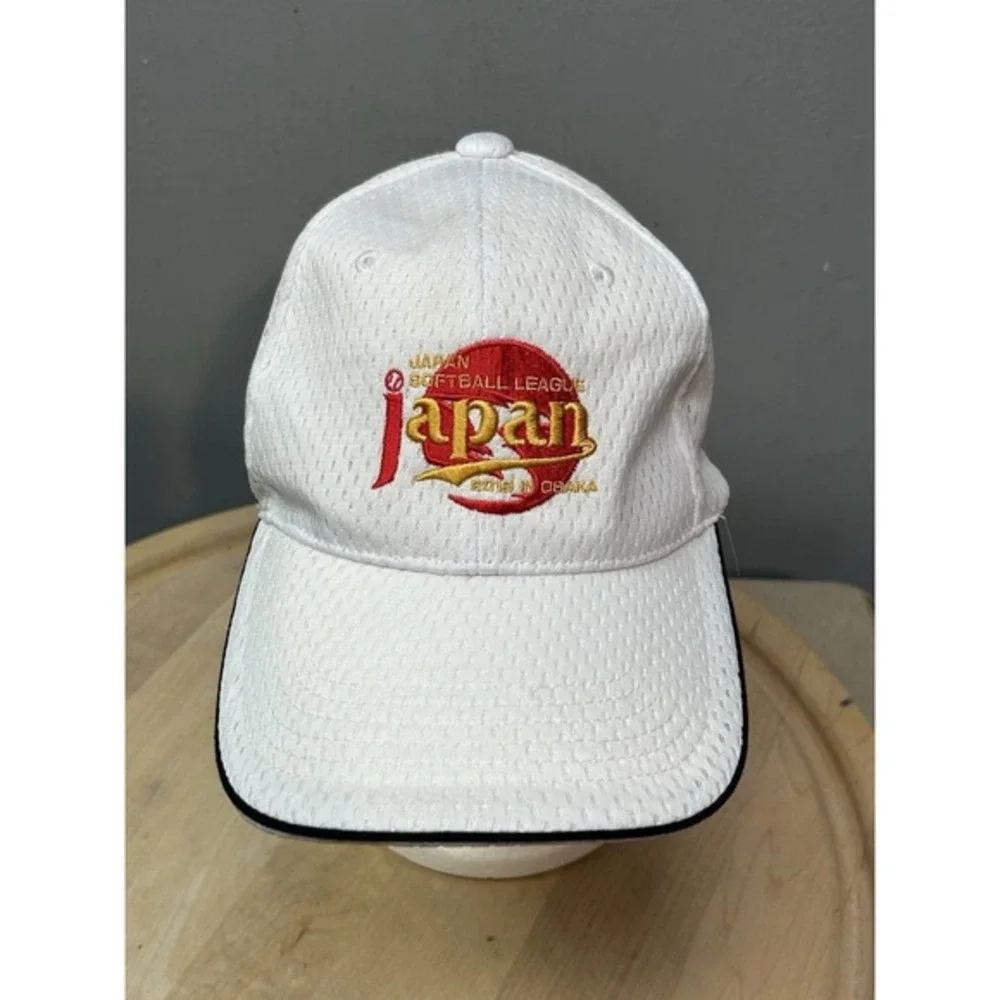 Japan Softball League 2018 Osaka White‎ Mesh Baseball Cap Hat Embroidered Logo
